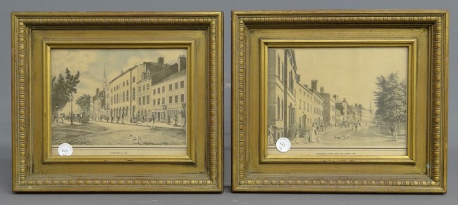 Lot (2) vintage prints Broadway From