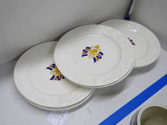 Set of (7) plates marked on back