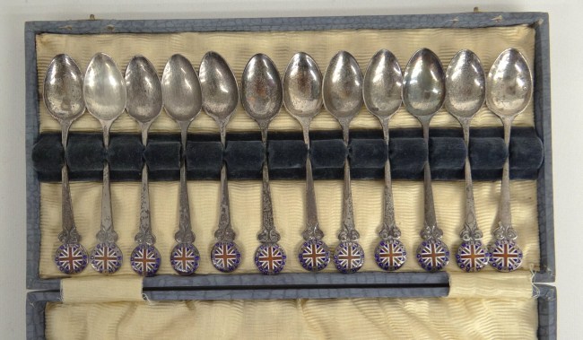 Cased set of English sterling and
