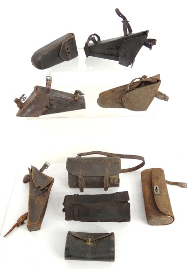 Collection of nine leather tool