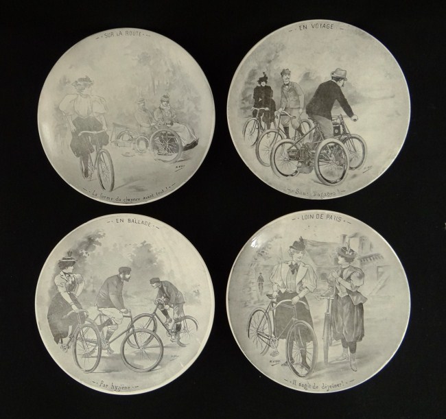 Set of four French plates 7 3/4 diameter.