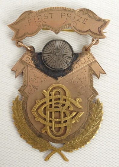 Bicycle medal possibly 14k 19 grams 167623