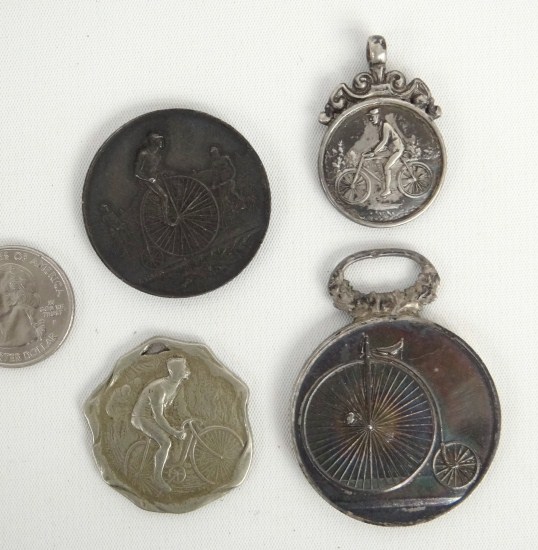  4 Bicycle medals 62 grams sterling 16762c