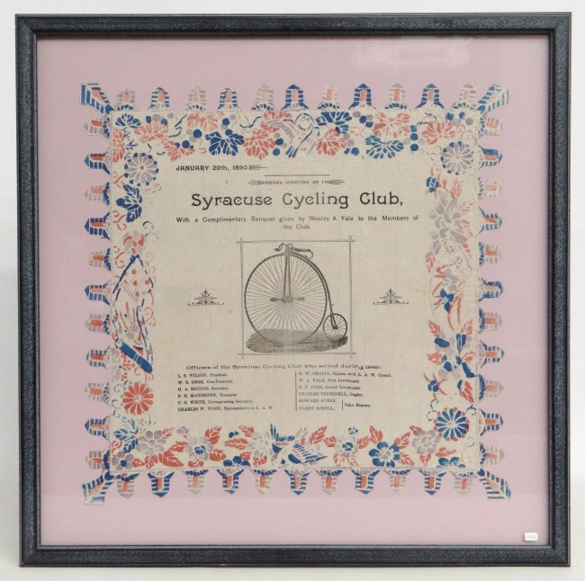 Syracuse Cycling Club 1890 - framed.