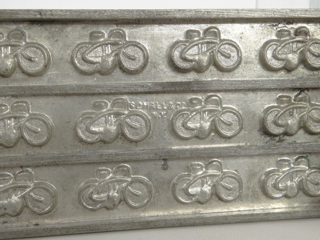 (5) bicycle chocolate molds.
