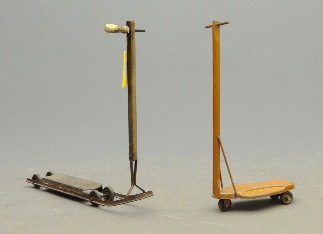 C. 1920s Roller-Ski Scooter and c.