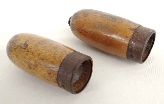 Pair of unique wood grips.