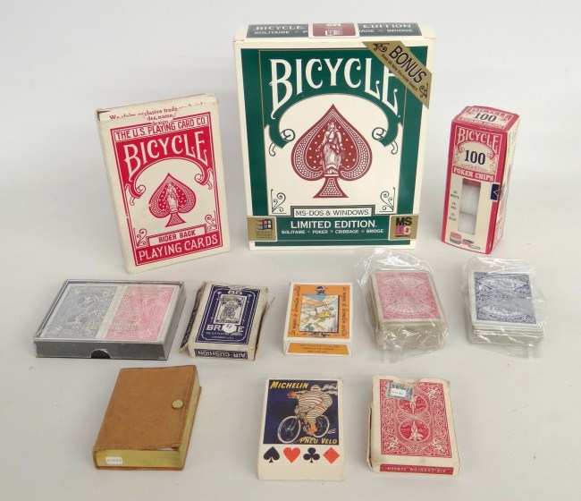 Lot: Bicycle playing cards and