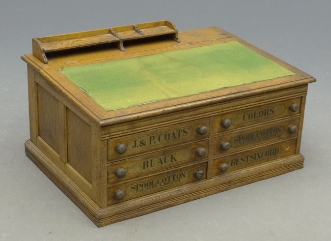 19th c. J & P. Coats Spool Desk. 33
