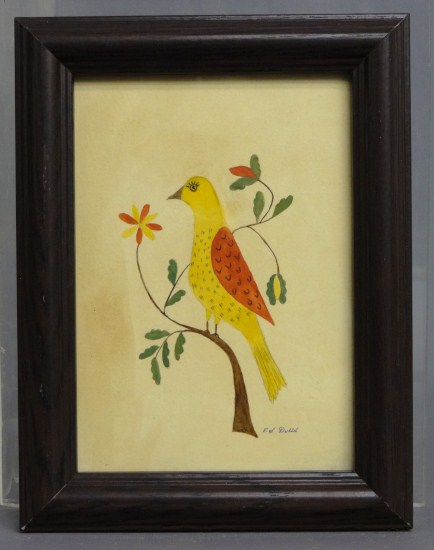 Watercolor Folk Art Bird by 167c65