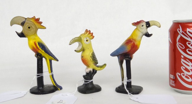 Lot 3 C. 1930's parrot bottle openers.