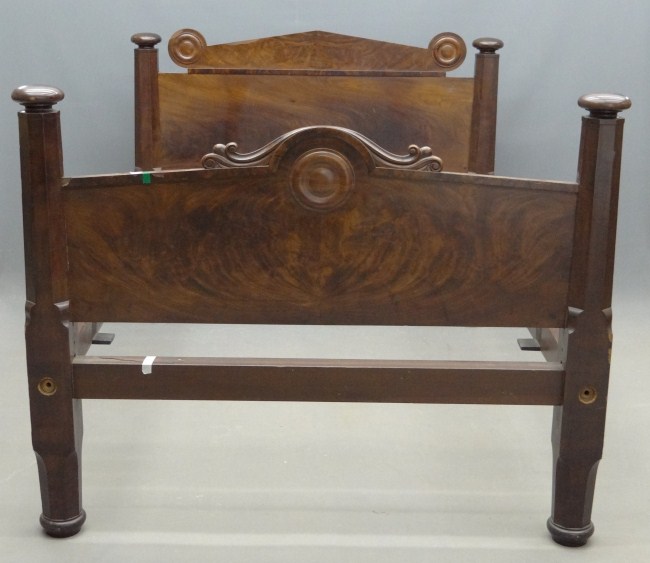 19th c. mahogany Empire bed with
