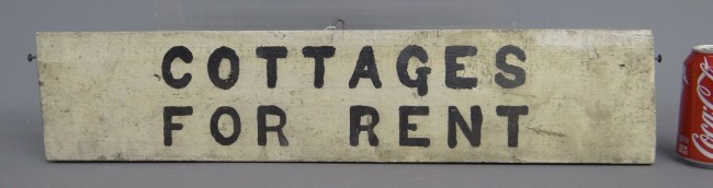 Vintage ''Cottages For Rent'' wooden