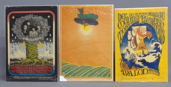 Lot of 3 psychedelic concert posters 167cb3