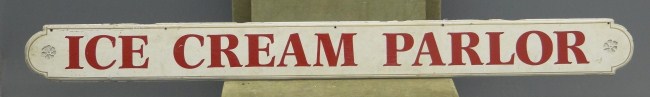 ''Ice Cream Parlor'' trade sign.