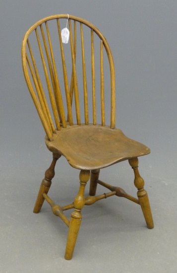 19th c. brackeback Windsor chair.