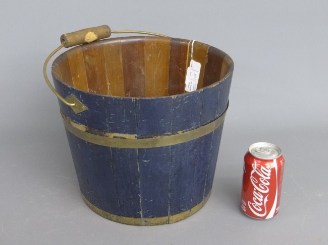 19th c varigated Shaker bucket 167ced