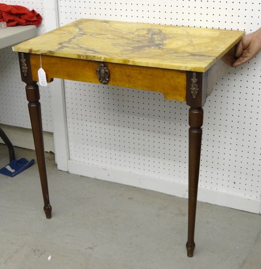 Early Swedish marble top console 167cff