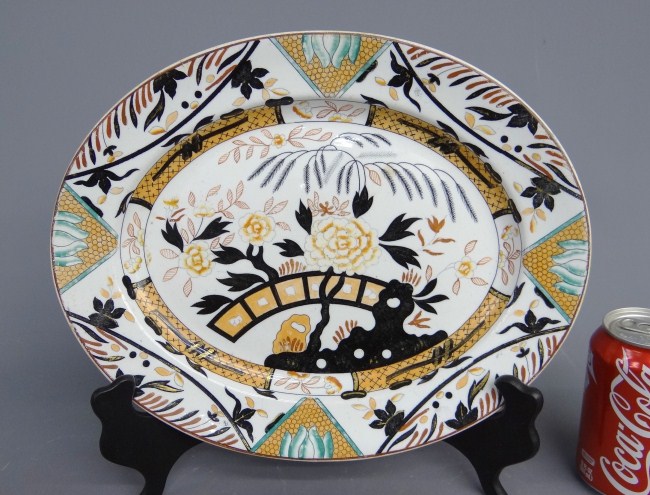 19th c. ironstone Ashworth platter.