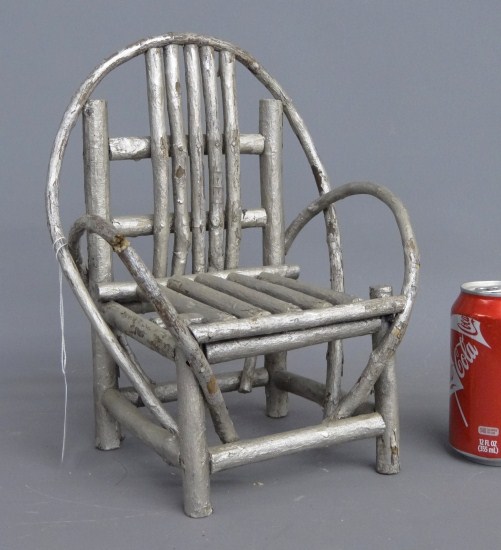 Early Adirondack twig doll s chair  167d46