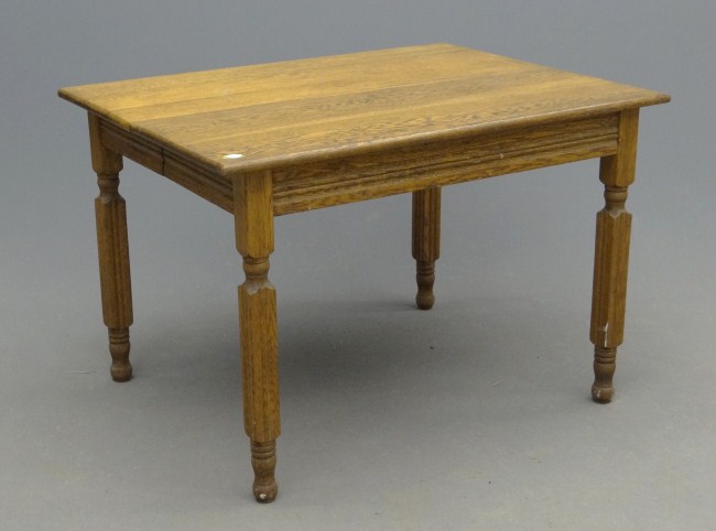 19th c Victorian oak table Top 167d51