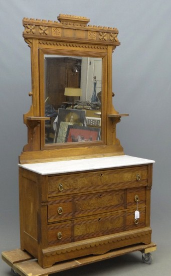 19th c oak Victorian chest of 167d93