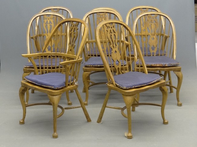 Set of 8 (4 with arms) Windsor chairs.