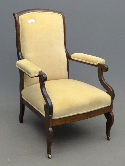 19th c. Victorian upholstered armchair.