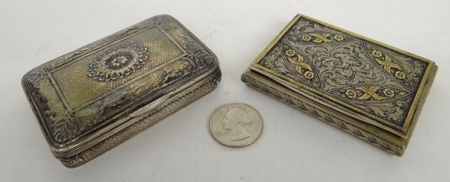 Lot 2 sterling silver snuff boxes  167d95