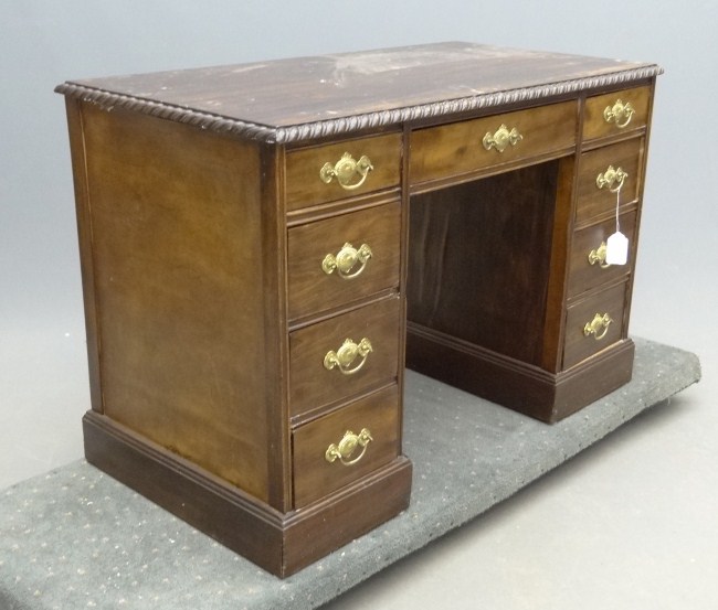 1950 s mahogany flattop desk. 44