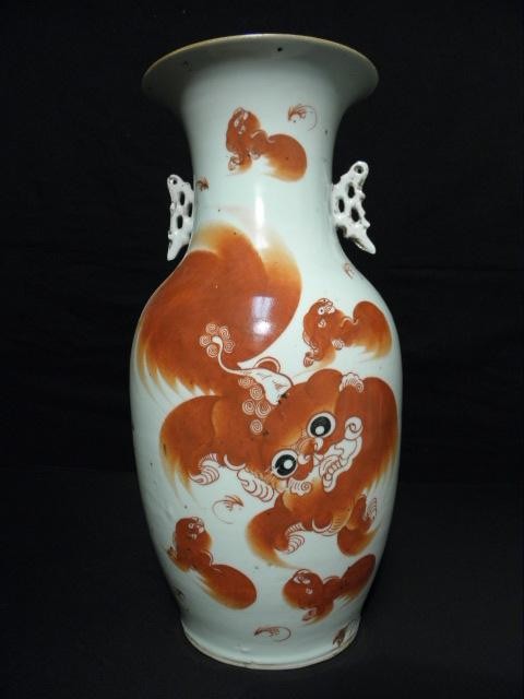 Large Chinese porcelain floor vase.