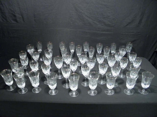 Waterford cut crystal stemware service