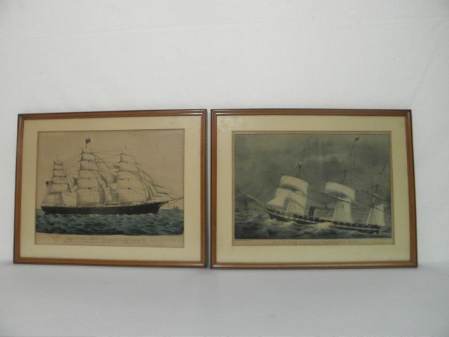 Two original Currier & Ives hand