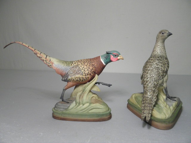 Pair of Boehm Ringed Necked Pheasants  16b484