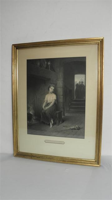 Victorian scene engraving. Titled