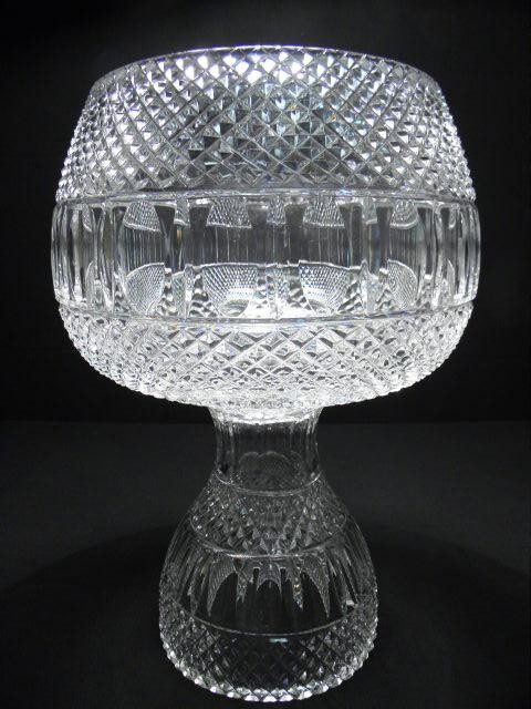 Large two piece cut crystal centerpiece
