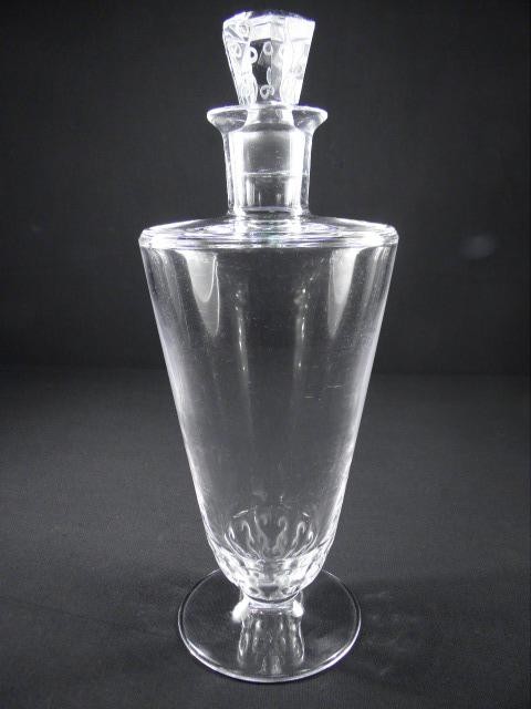 Lalique crystal decanter. Cone-form