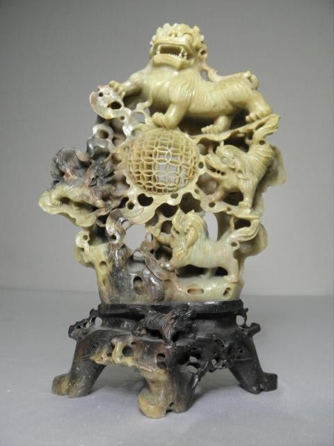 Chinese carved soapstone animal