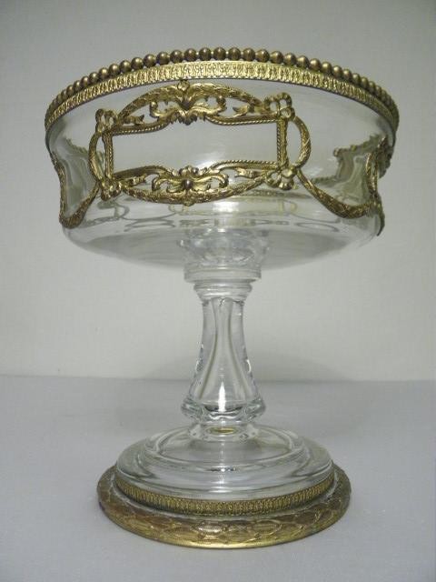 French crystal gilt metal mounted