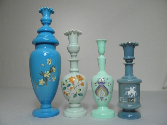 Group of assorted hand blown opalescent 16b518