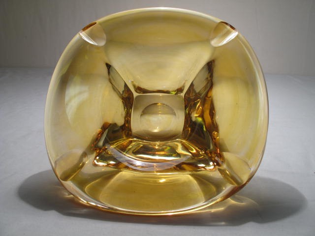 Val St Lambert amber art glass 16b522