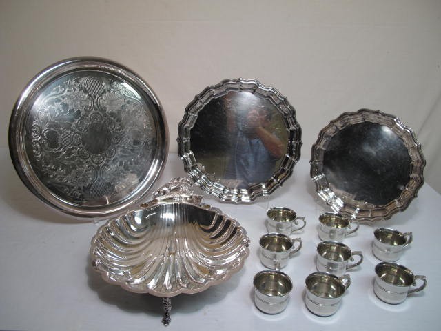 Group lot silver plated serving 16b99c