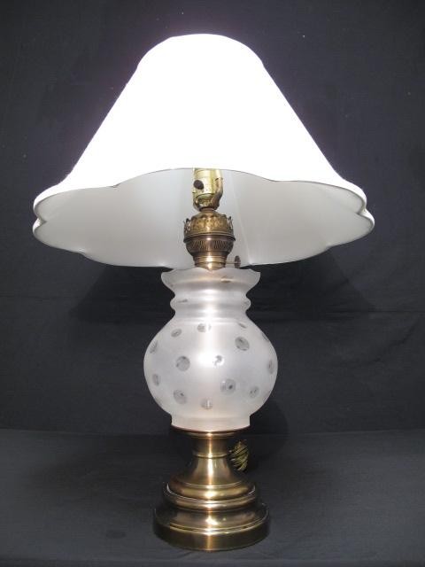 English Bristol glass table lamp  16b9b4