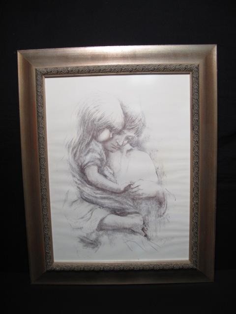 Charcoal drawing on paper of a