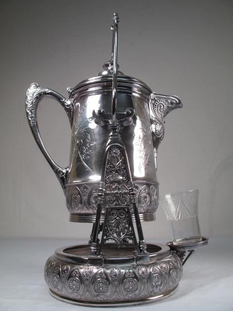Victorian silverplated water pitcher