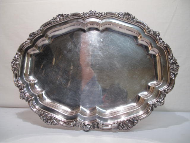 Tiffany silver soldered heavy tray  16ba27
