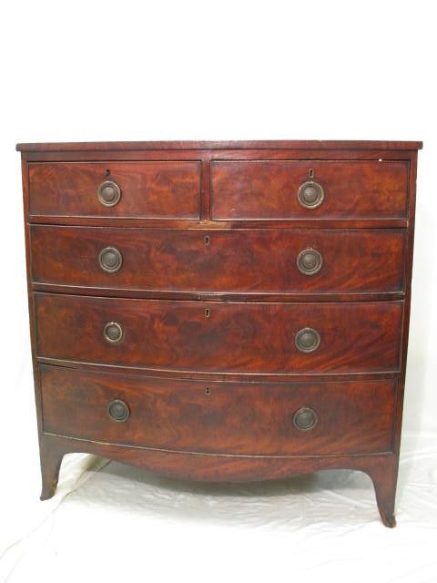 English burled mahogany chest of 16ba47