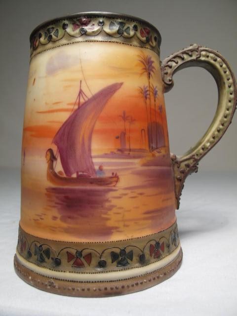 Nippon porcelain stein. Hand painted