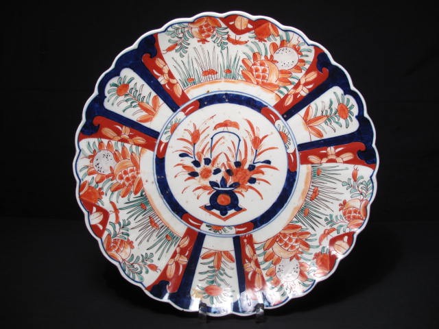 Large Imari style charger. Colors