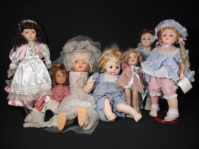 Group lot assorted dolls. Includes Madame